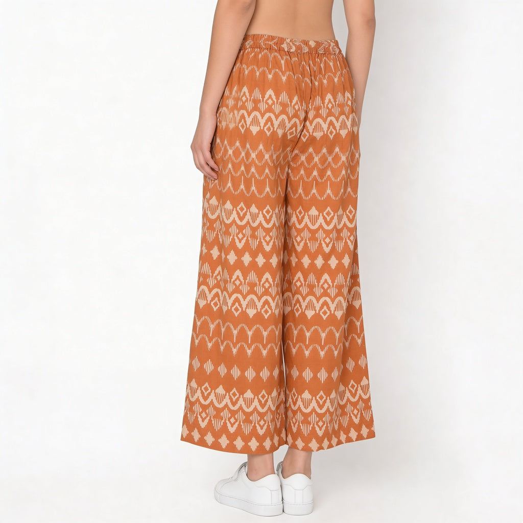 Printed High Rise Pants