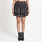 Embroidered Mini Tiered Skirt