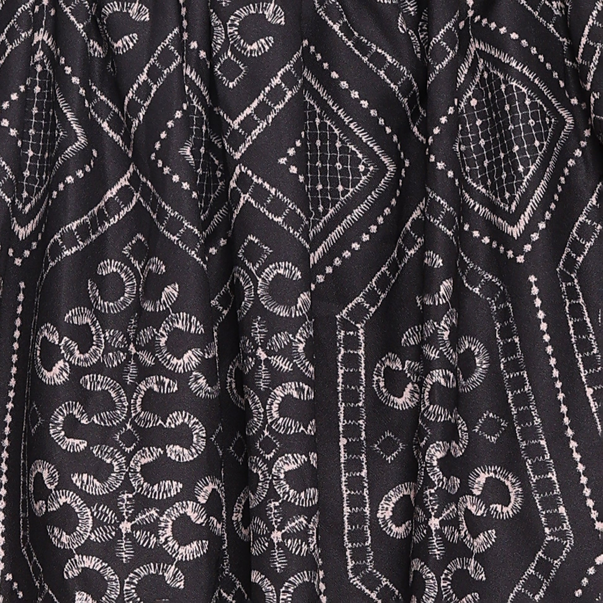 Embroidered Mini Tiered Skirt