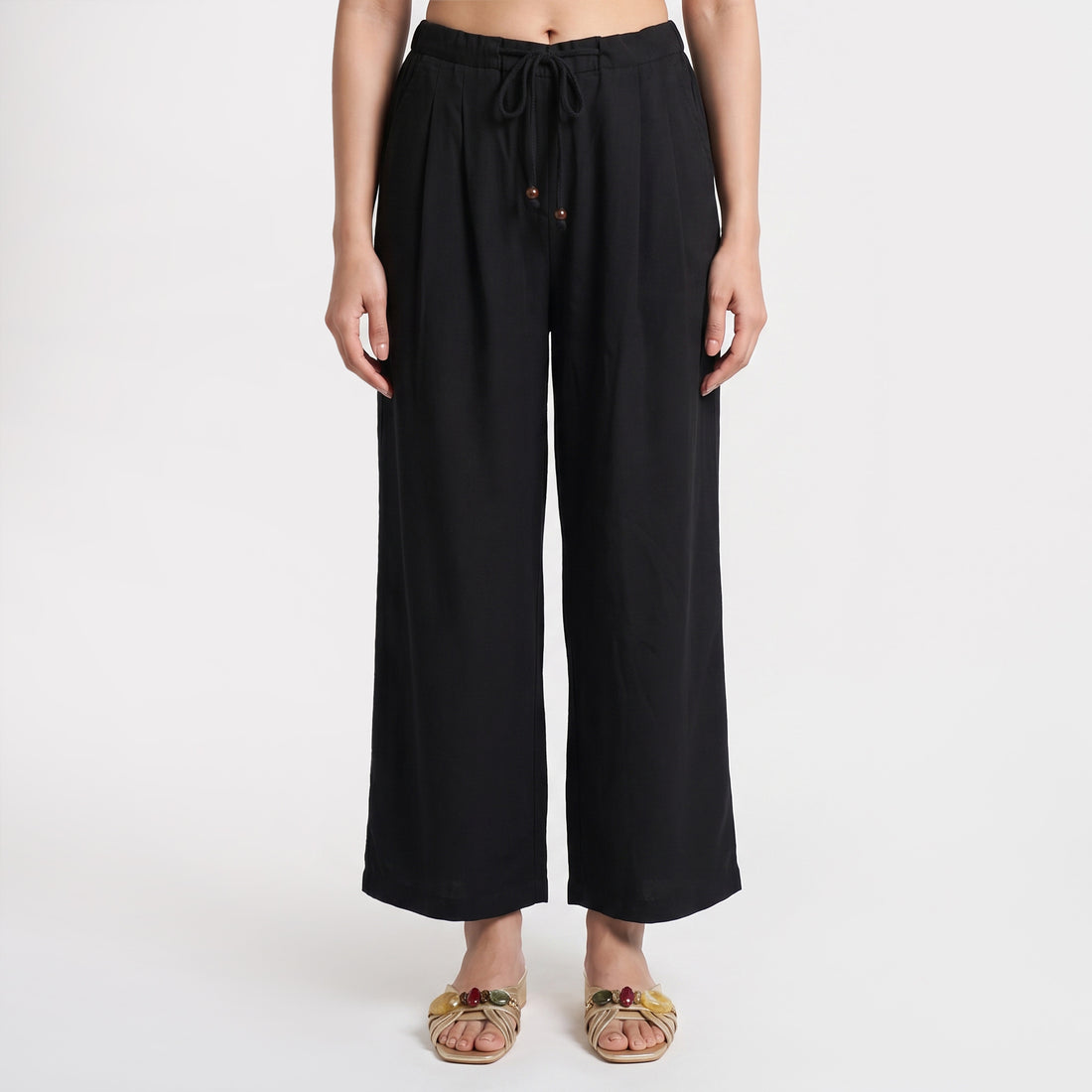 Solid Straight Pants