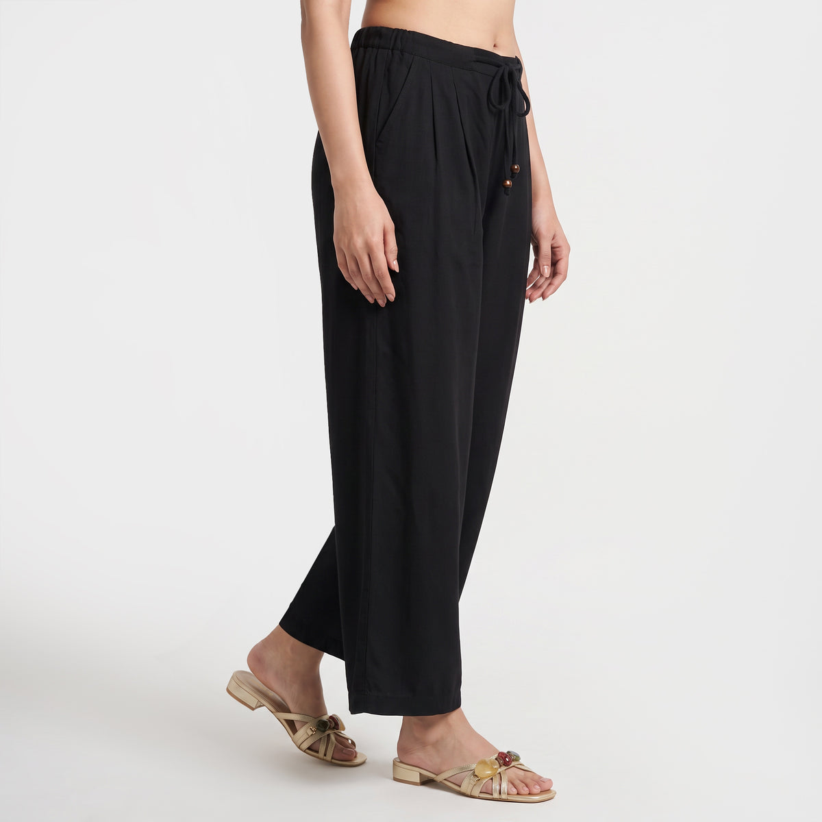 Solid Straight Pants