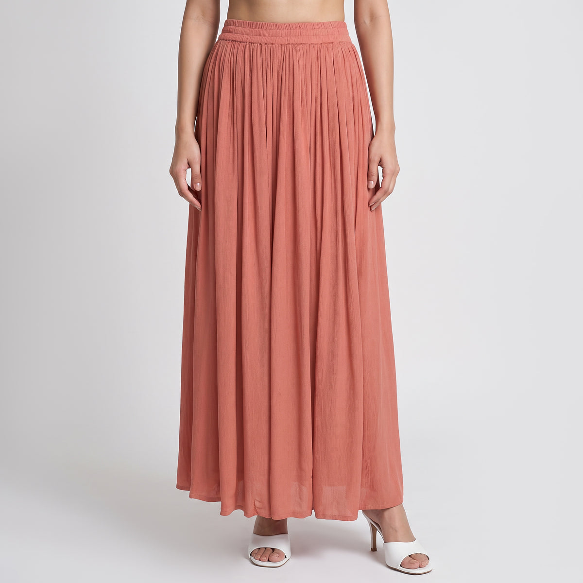 Solid Flared Skirt