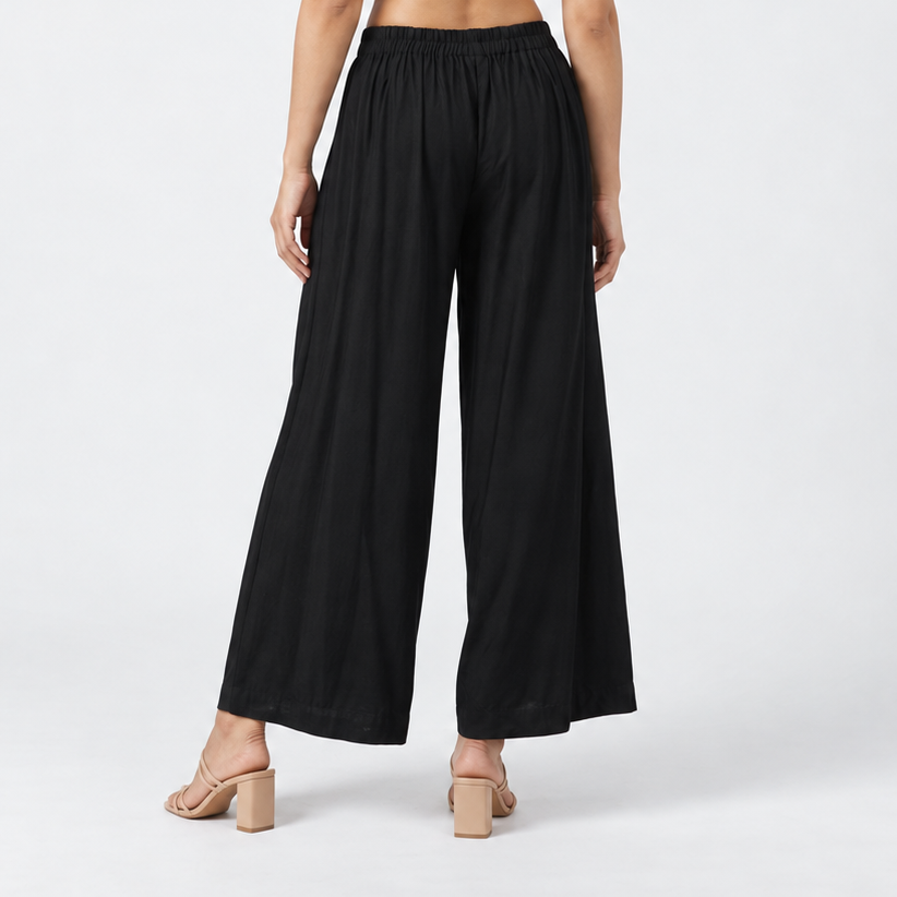 Solid Straight High Rise Pants