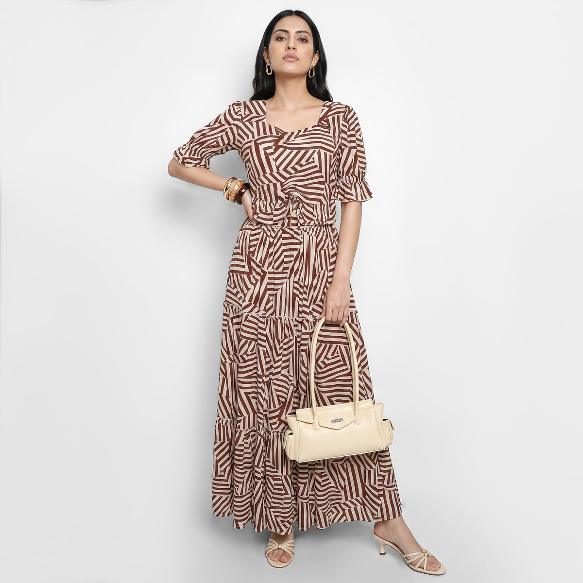 Printed Flared Skirt