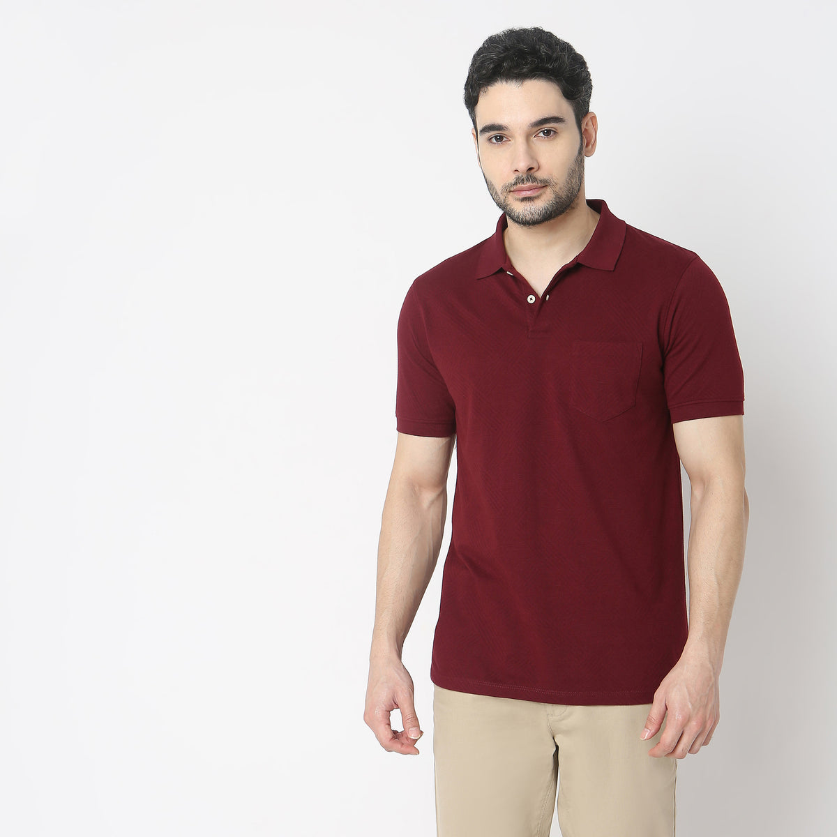 Regular Fit Structured Polo T-Shirt