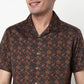 Printed Polyester Camp Collar Shirt