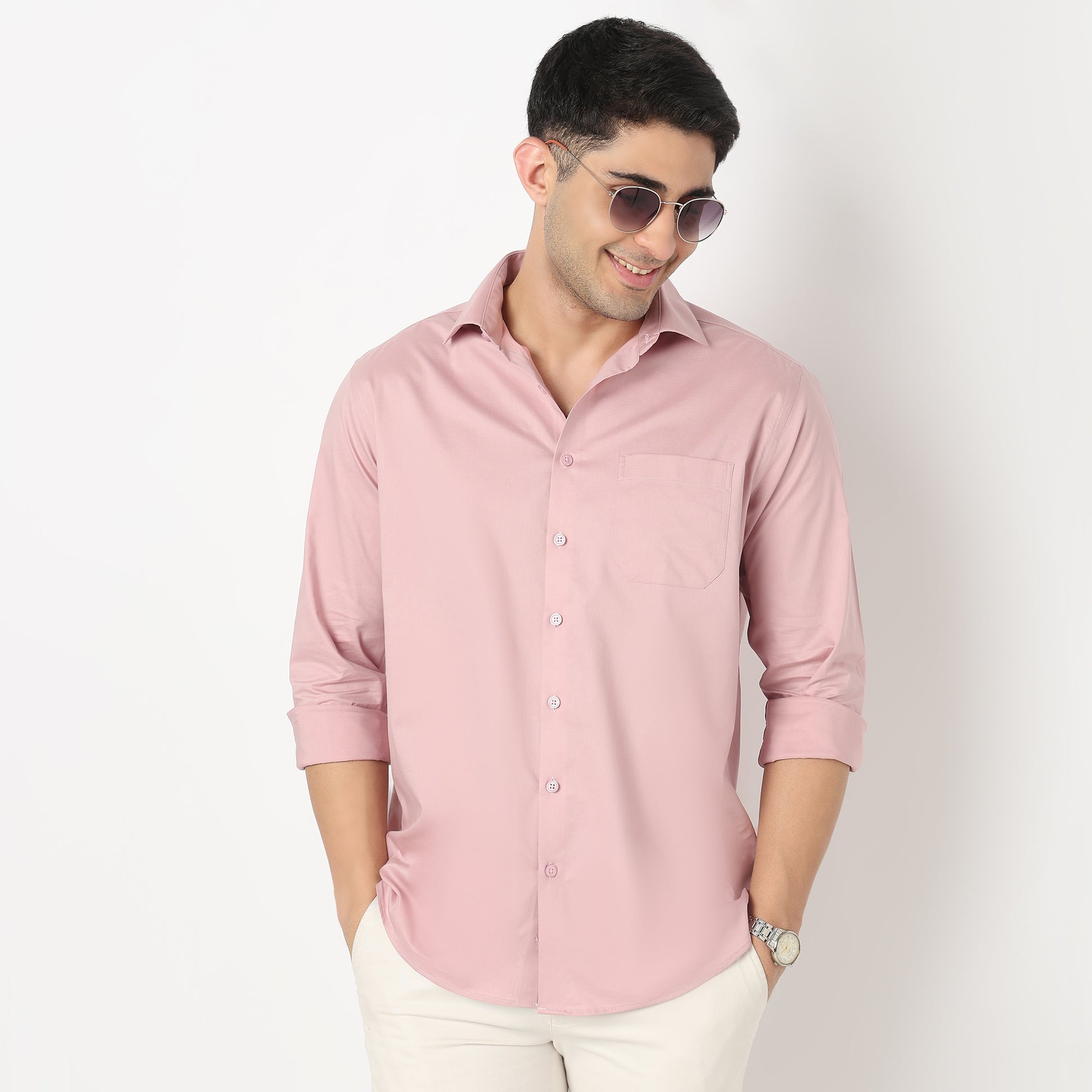 Regular Fit Solid Cooltek Shirt
