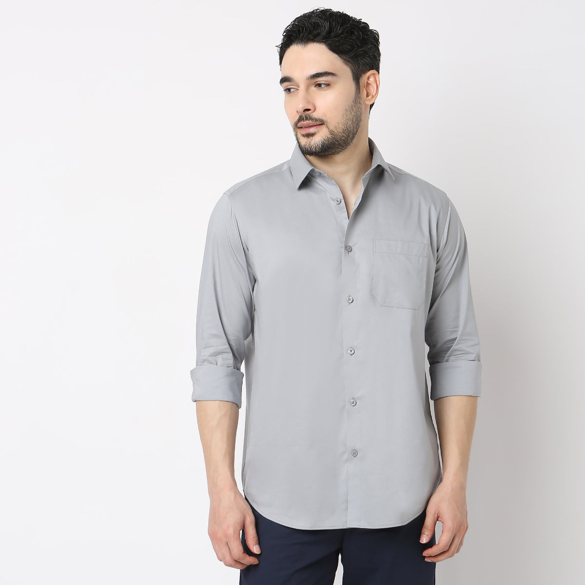 Regular Fit Solid Cooltek Shirt