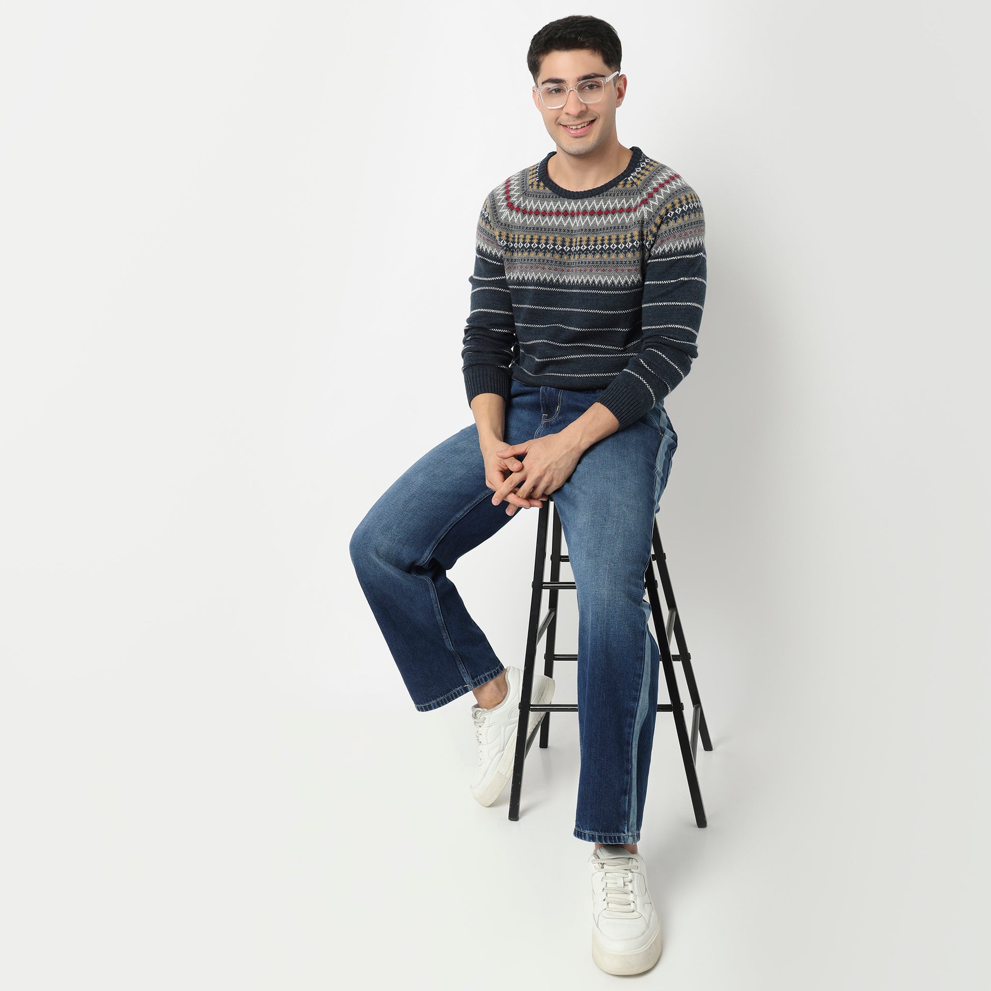 Regular Fit Jacquard Sweater