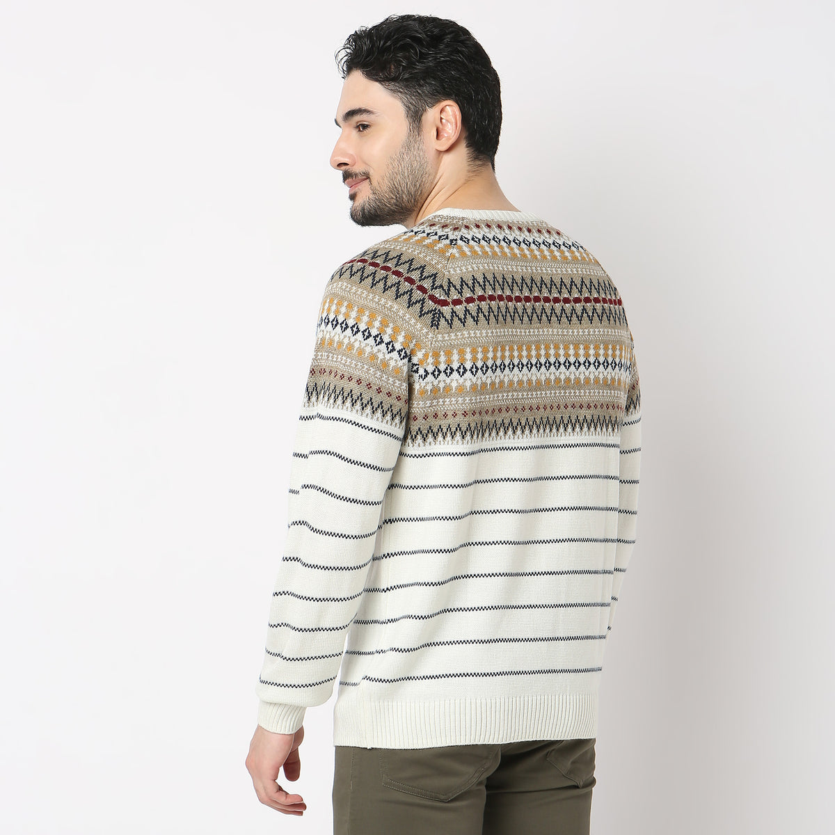 Regular Fit Jacquard Sweater