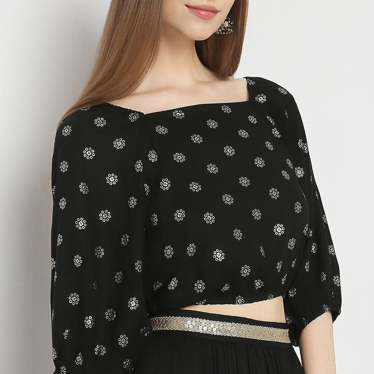 Slim Fit Printed Crop Top