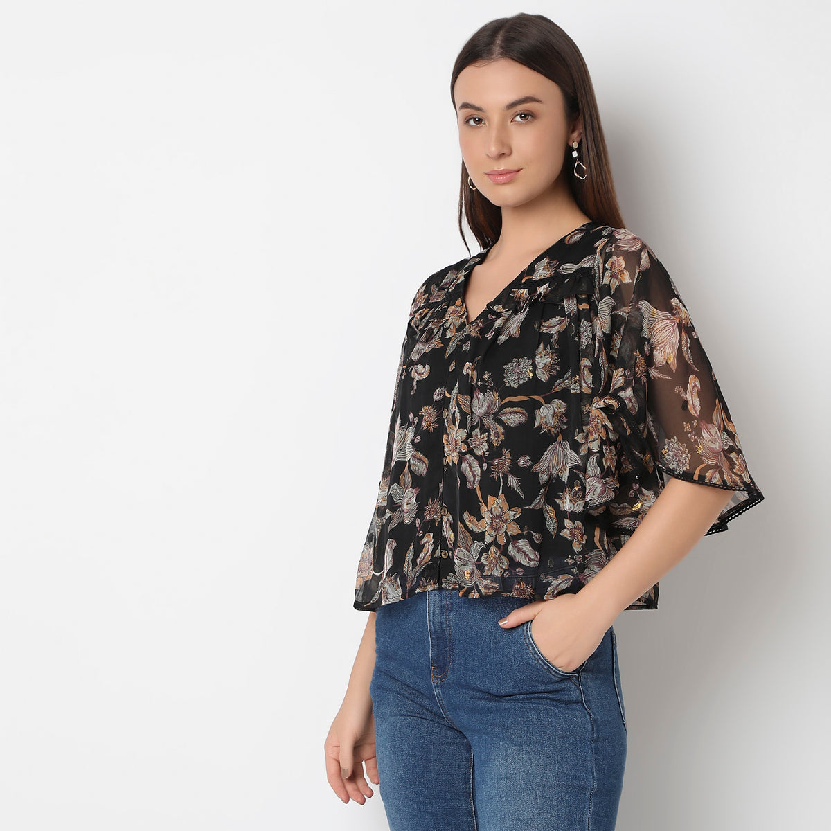 Straight Fit Printed Top