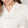 Relaxed Fit Embroidered Camp Collar Shirt