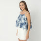 Flare Fit Printed Square Neck Crop Length Top Crop Top
