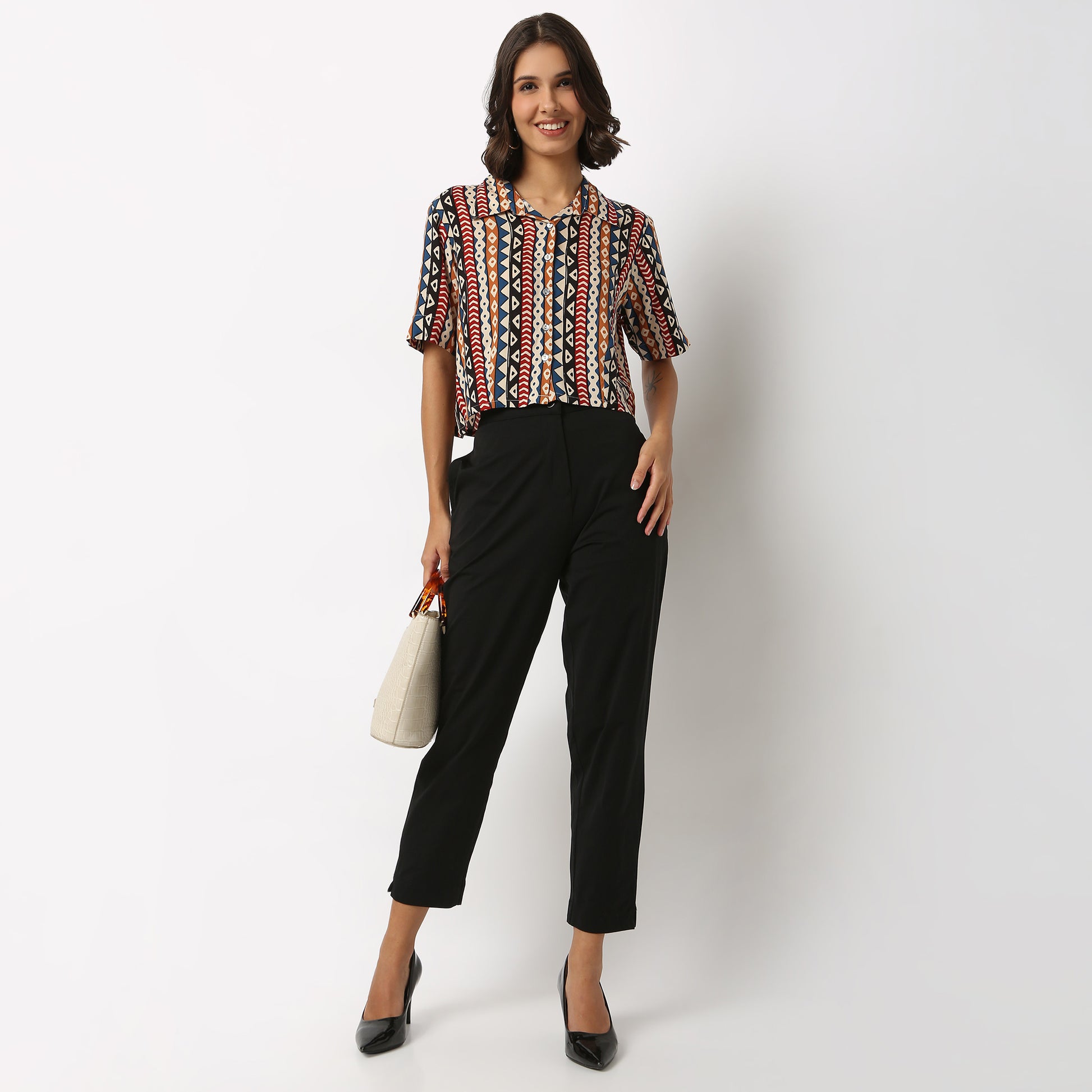 Rayon Printed Crop Top