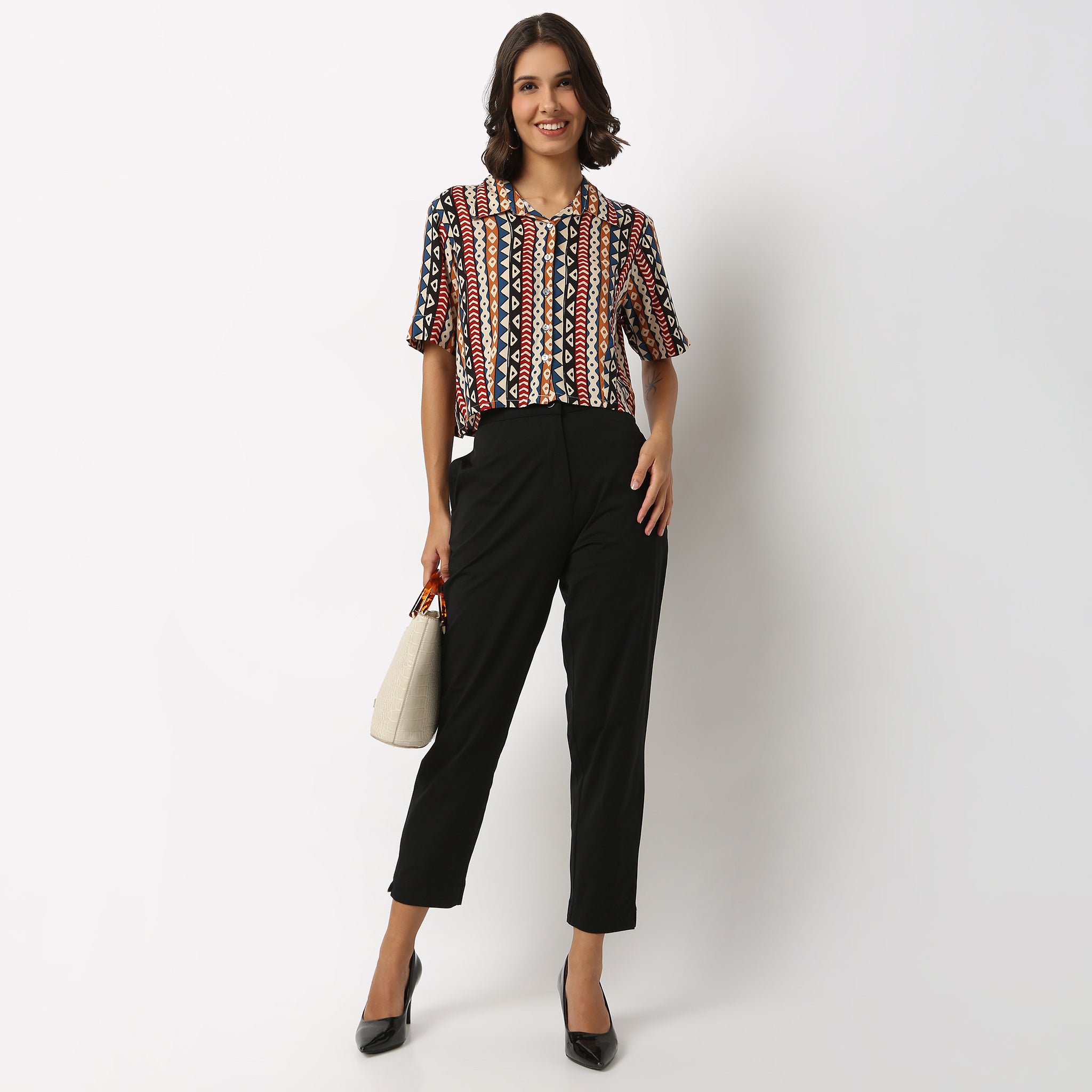 Rayon Printed Crop Top