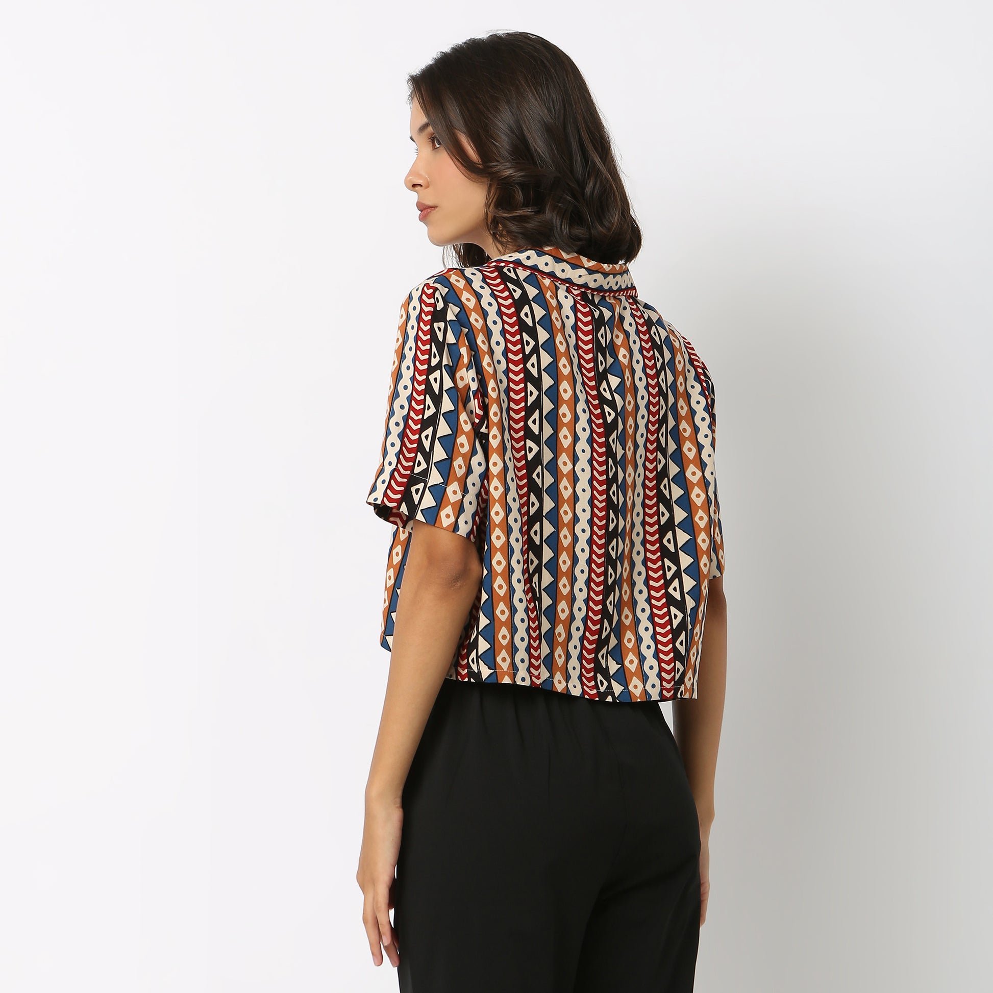 Rayon Printed Crop Top