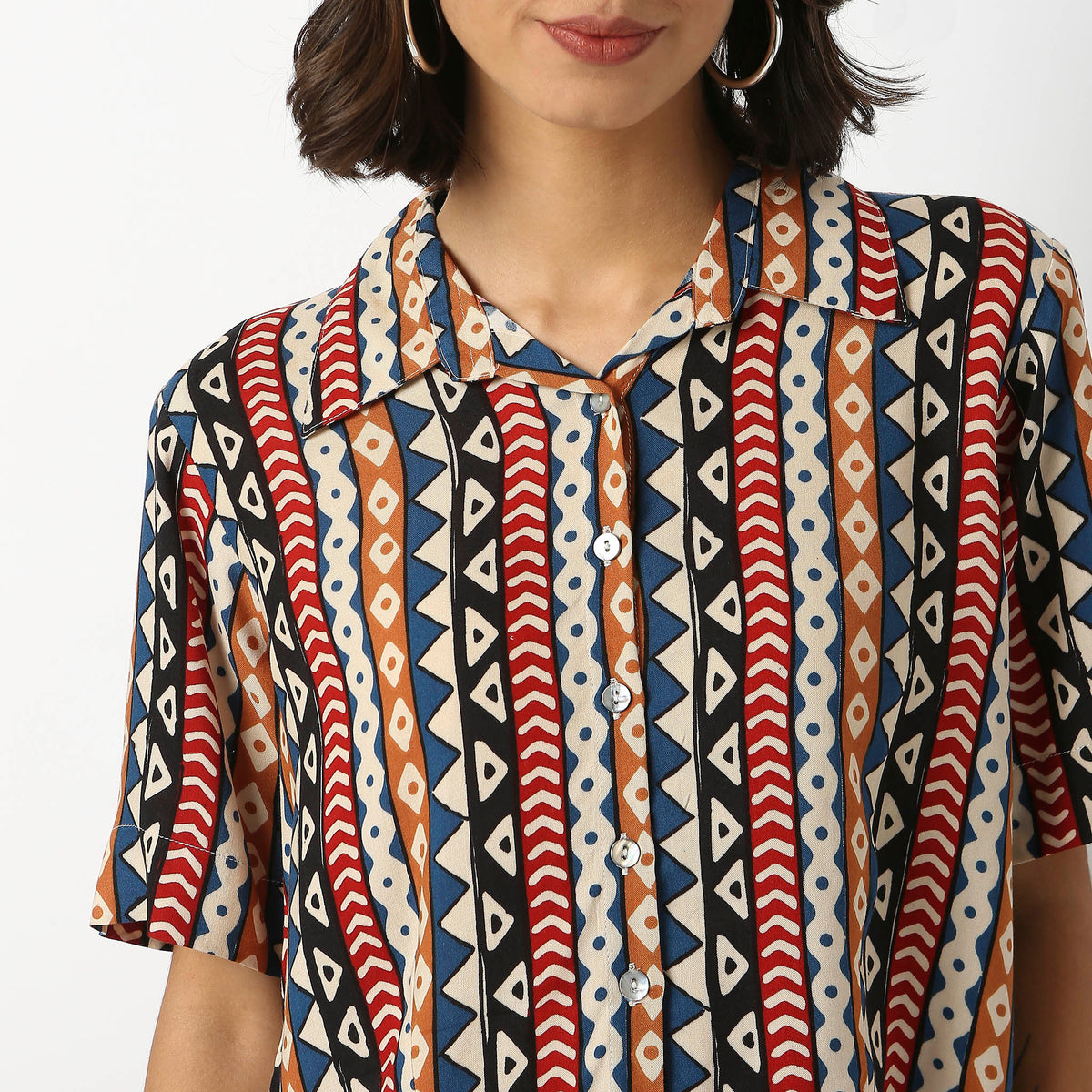 Rayon Printed Crop Top