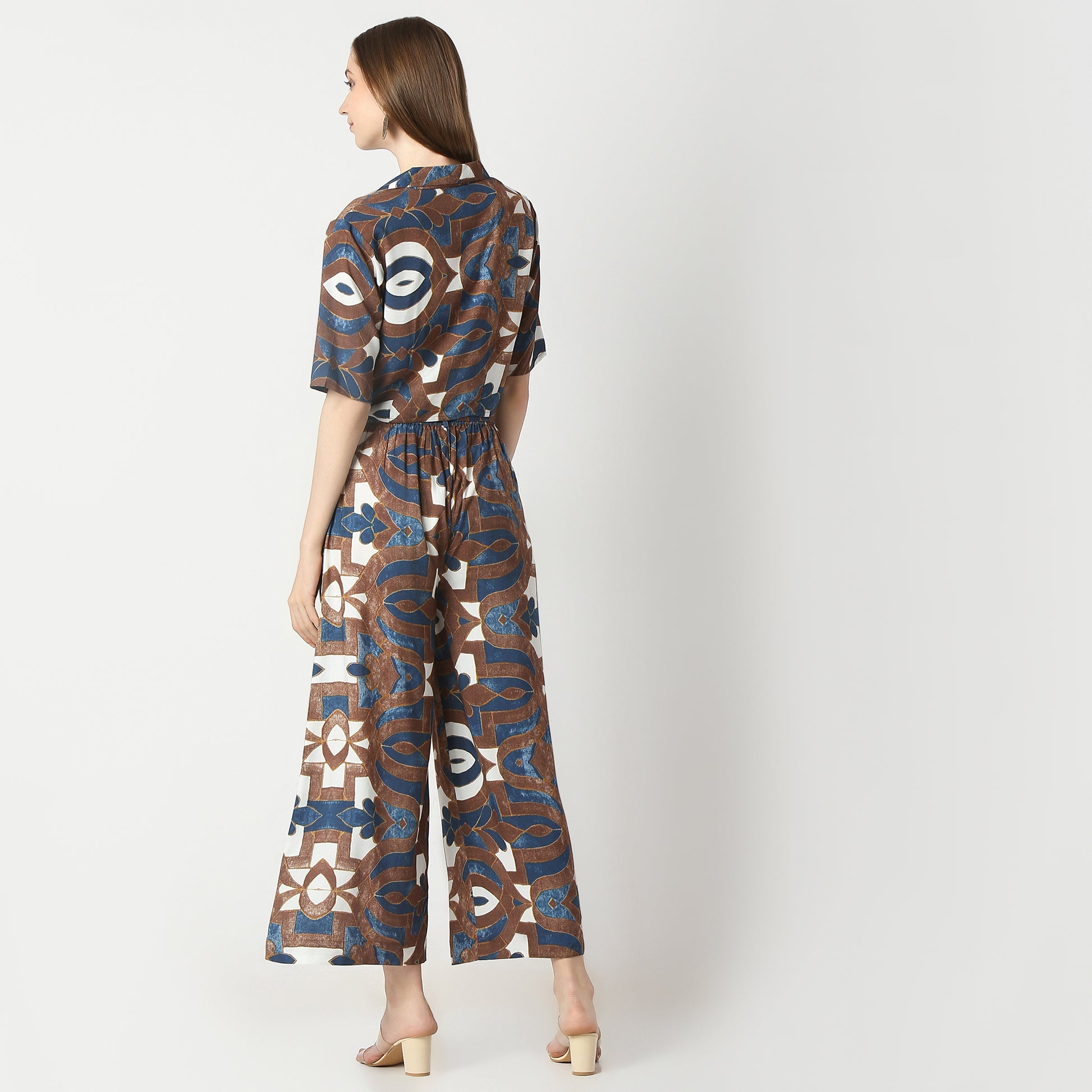 Regular Fit Printed Crop Length Top Top