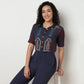 Buy Women Regular Fit Printed Short Sleeve Crop Top  - Style Union