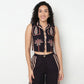 Buy Women Slim Fit Printed Sleeveless Crop Top  - Style Union