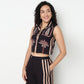 Buy Women Slim Fit Printed Sleeveless Crop Top  - Style Union