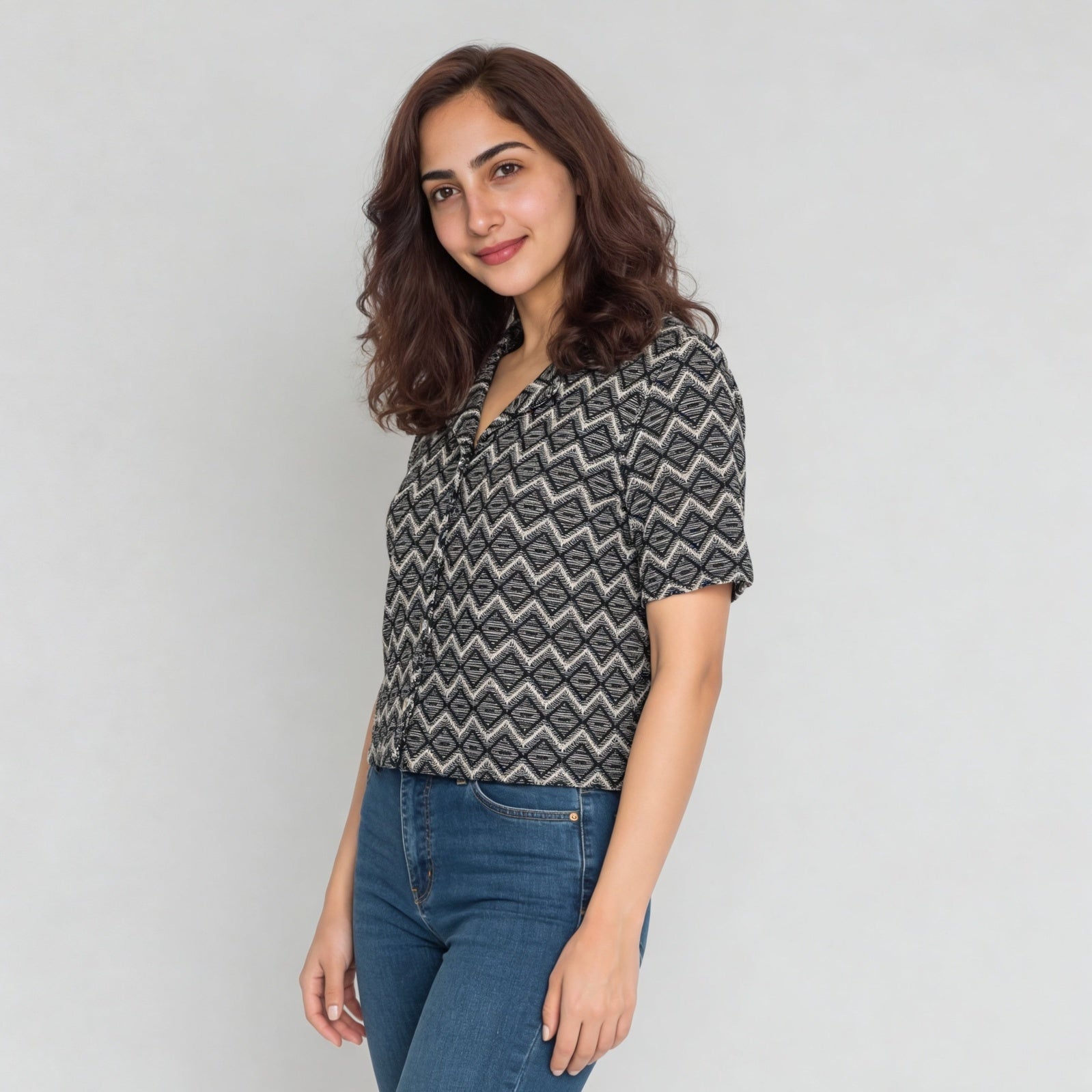 Camp Collar Crop Shirt