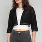 Cotton Lace Three-Fourth Sleeve Shrug