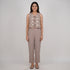 Sleeveless Embroidered Shrug Top