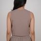 Sleeveless Embroidered Shrug Top