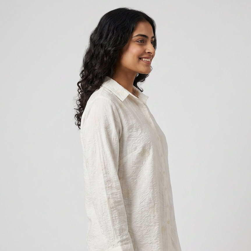 Embroidered Straight Shirt