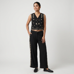 Regular Fit Embroidered Top