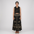Printed Lapel Collar Crop Top