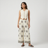 V-Neck Printed Vest Crop Top