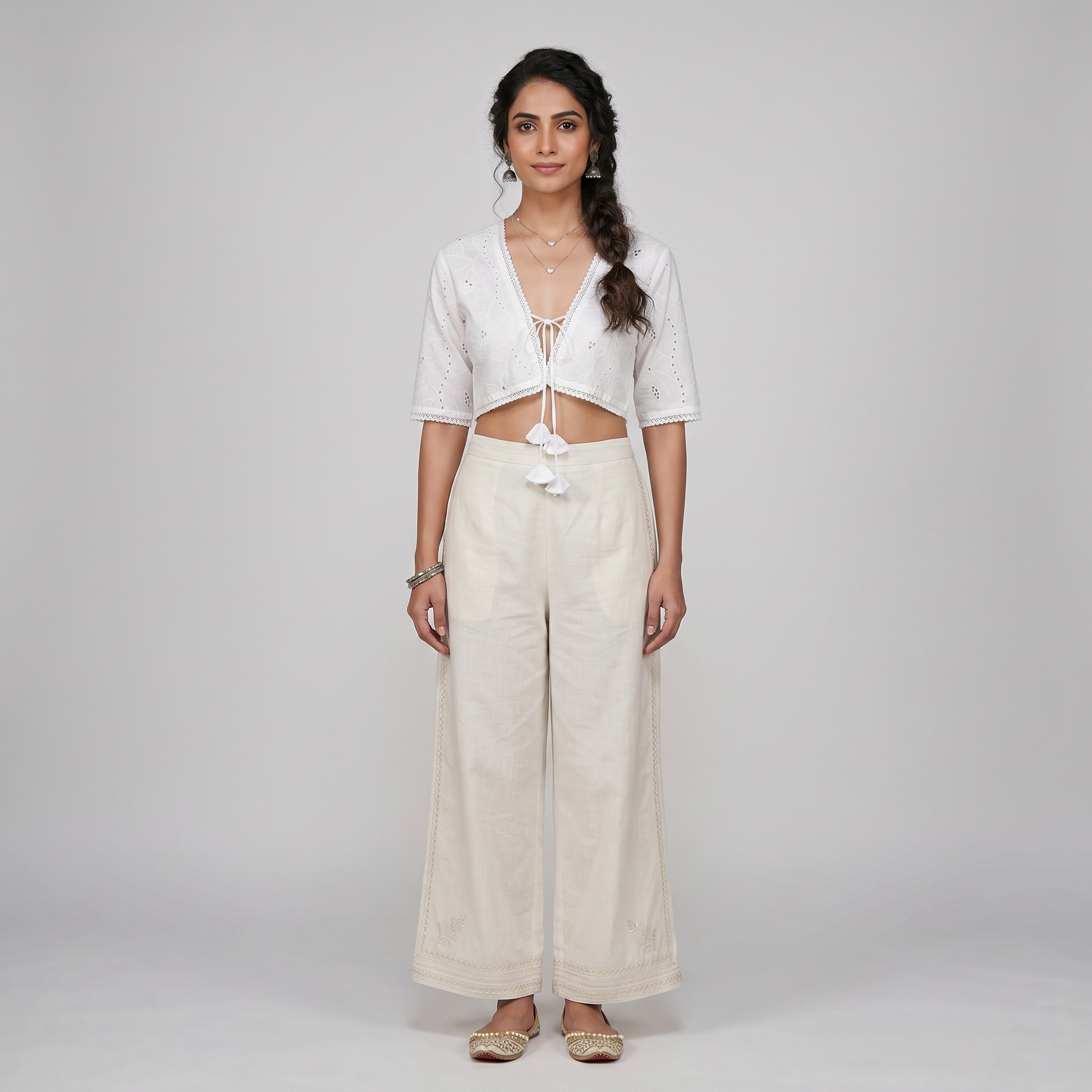 Cotton Schiffli Shrug