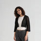 Cotton Lace Three-Fourth Sleeve Shrug