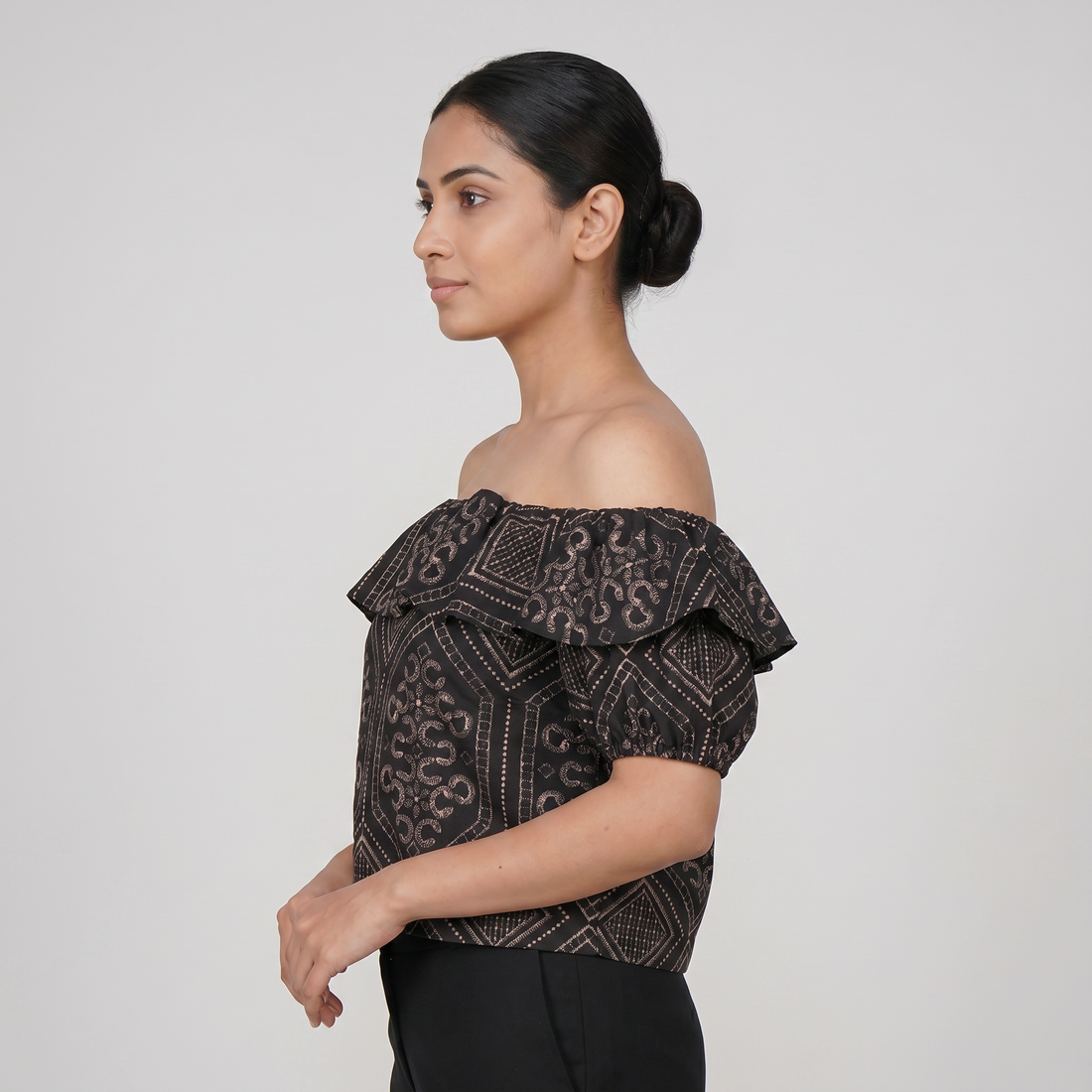 Printed Off Shoulder Top