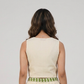 Embroidered V-Neck Crop Top