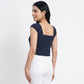 Embroidered Slim Fit Crop Top