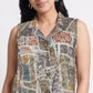Cotton Printed Camp Collar Top