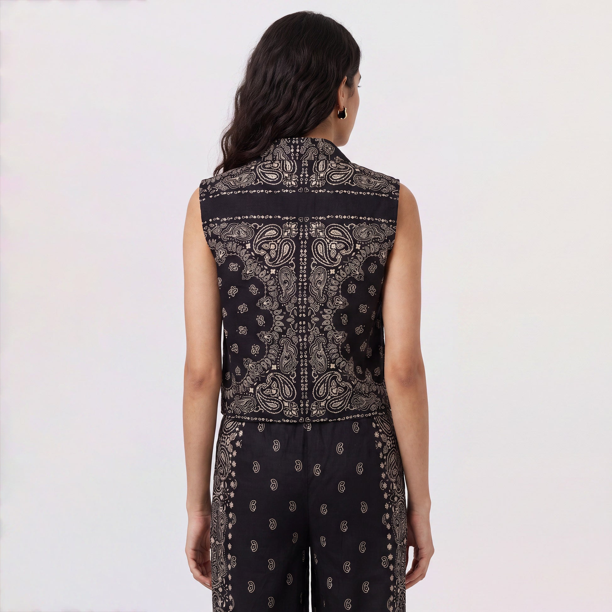 Cotton Printed Crop Shirt