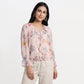 Printed V-Neck Crop Tops