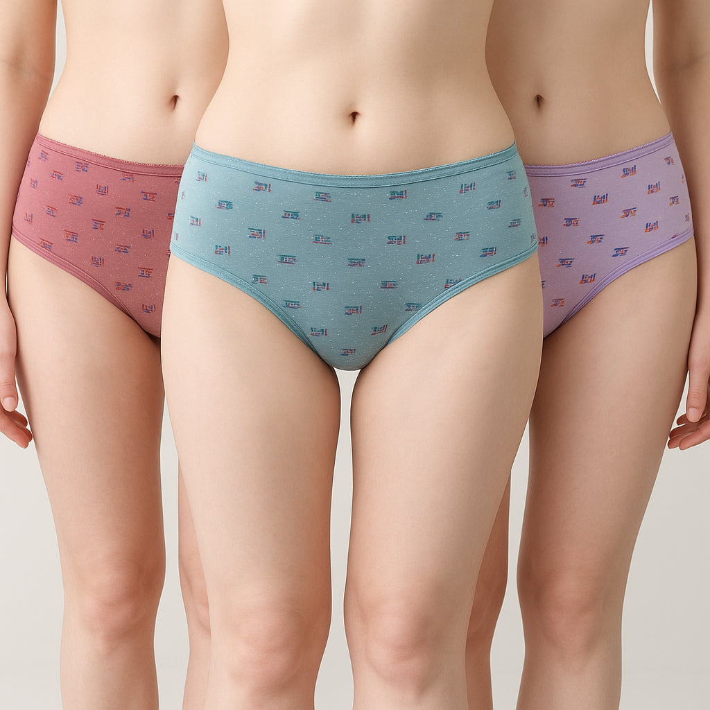 Buy - Printed Cotton Panties - Pack of 3 - Style Union