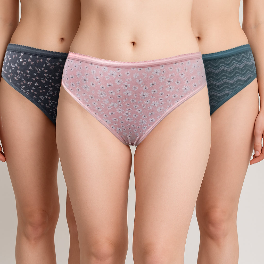 Printed Bikini Panties - Pack of 3