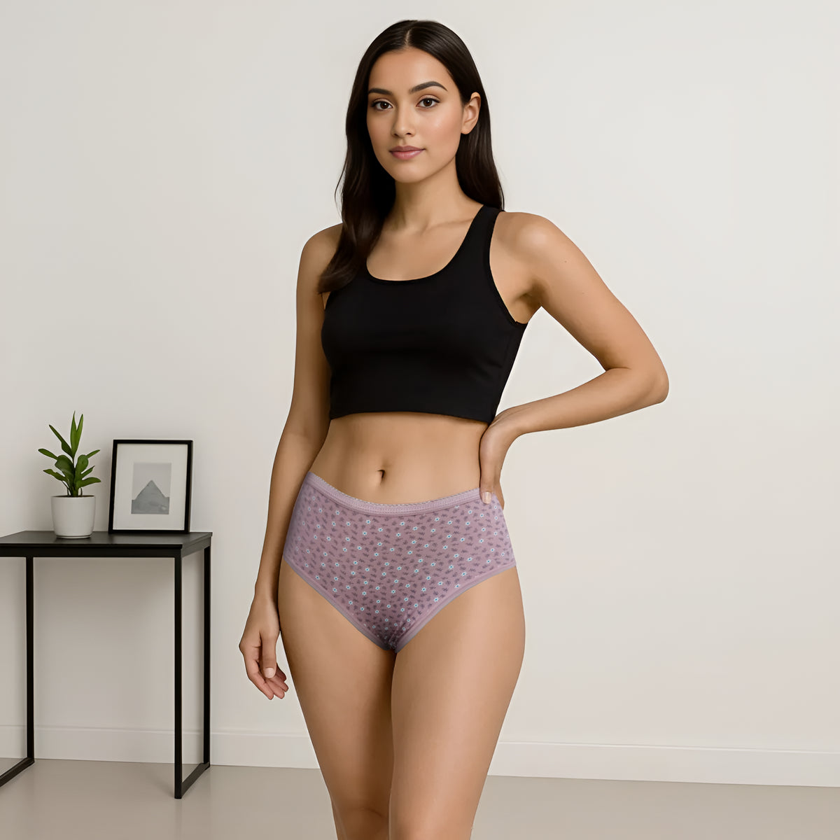 Printed Cotton Full Brief Panties - Pack of 3