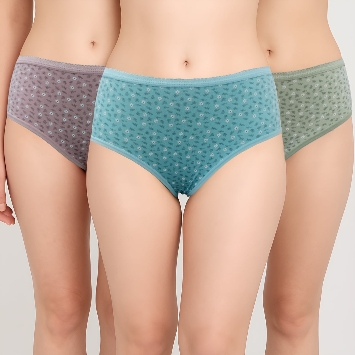 Printed Cotton Full Brief Panties - Pack of 3