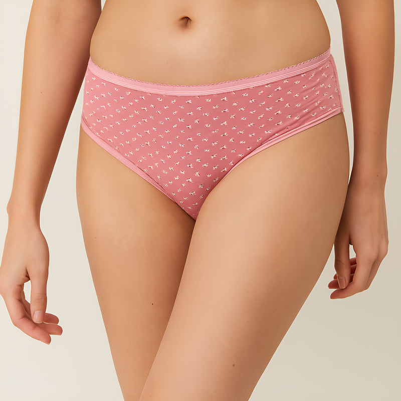 Printed Cotton Hipster Panties - Pack of 3