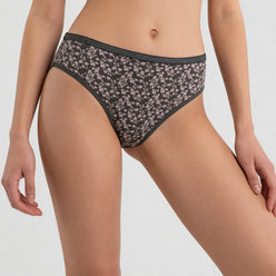Cotton Abstract High Leg Bikini Panties - Pack of 3
