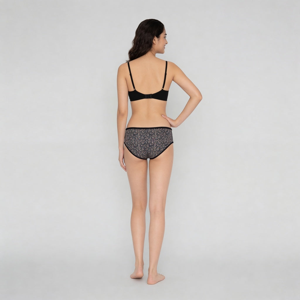 Full Coverage Cotton Printed Hipster Panties - Pack of 3