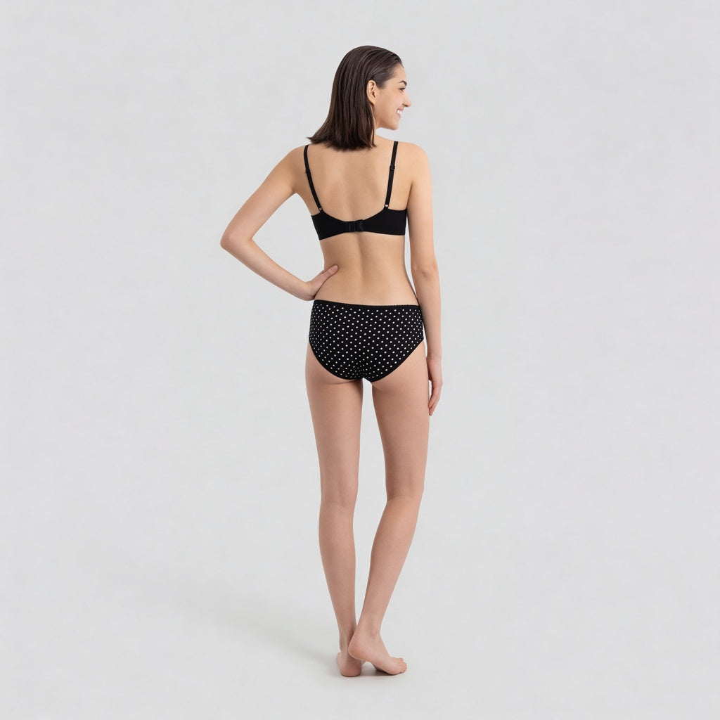 Cotton Polka Dot Full Brief Panties - Pack of 3